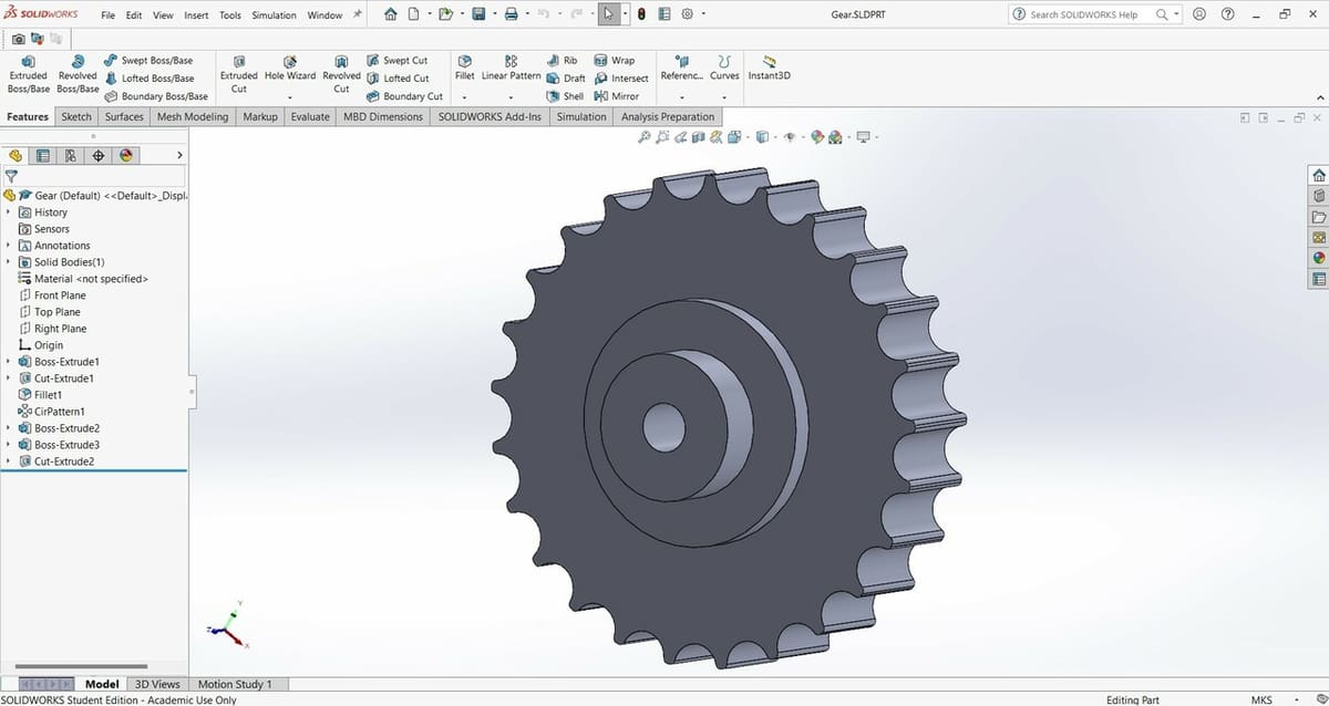 SolidWorks can export several different file formats