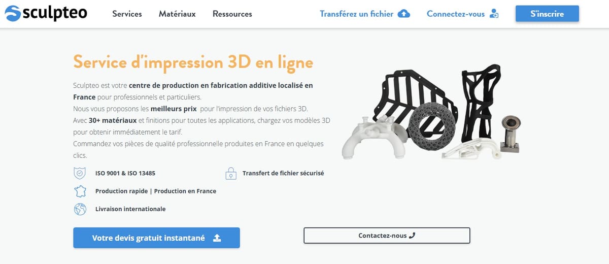 Photo de Service d'impression 3D en ligne (particuliers et professionnels): Sculpteo