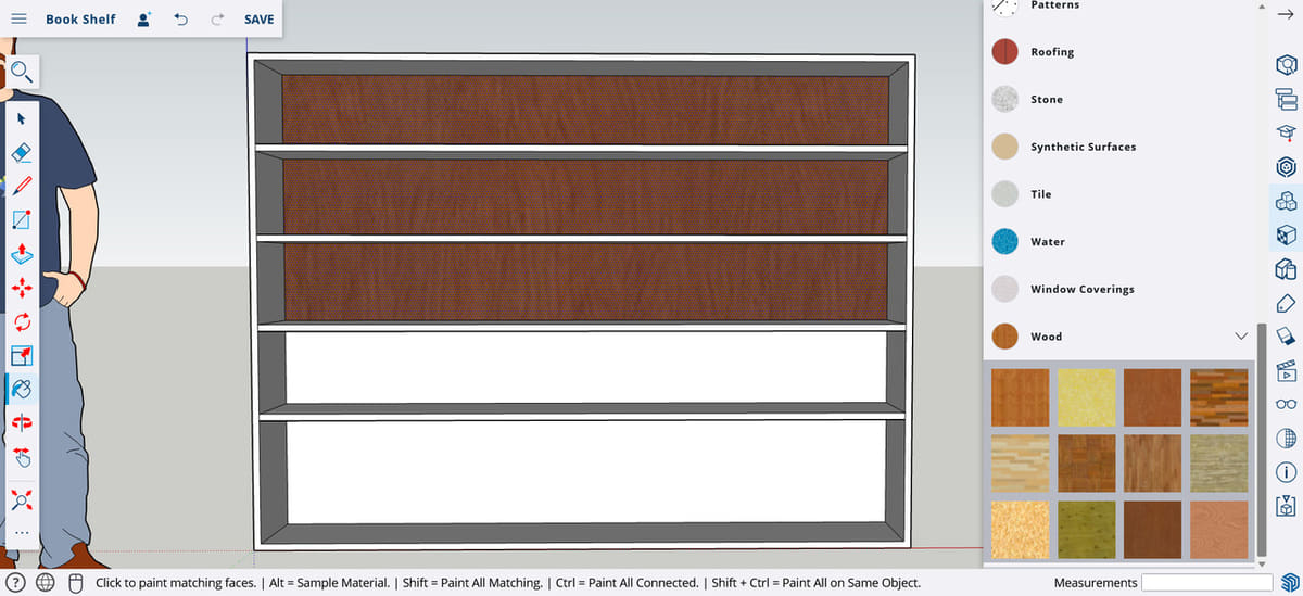 Shift-selection of materials