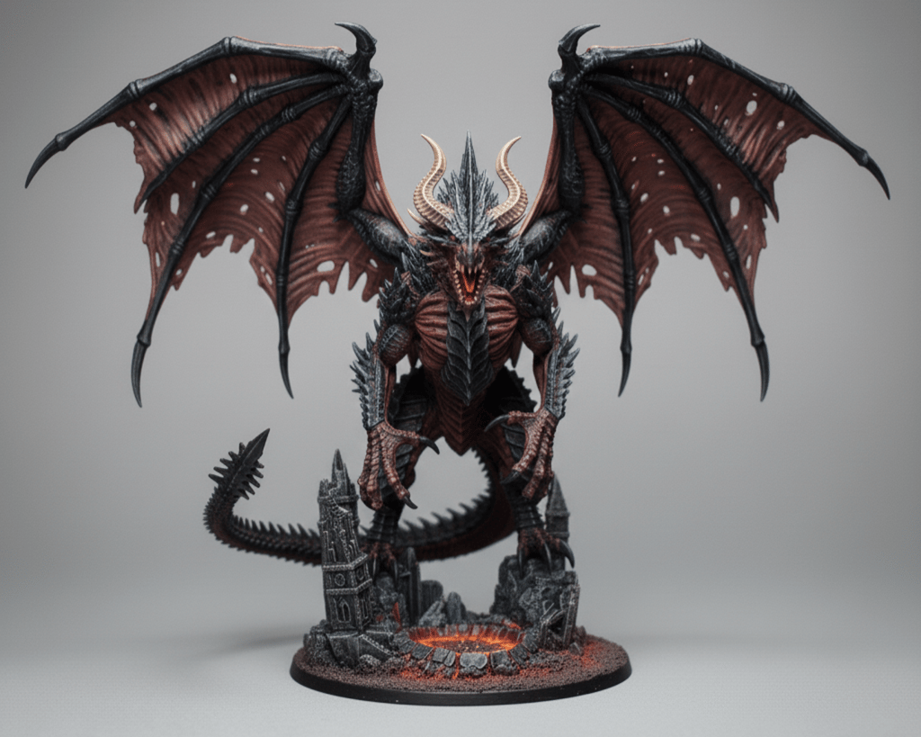 Image of: Miniature Dragon - Obsidian Fury