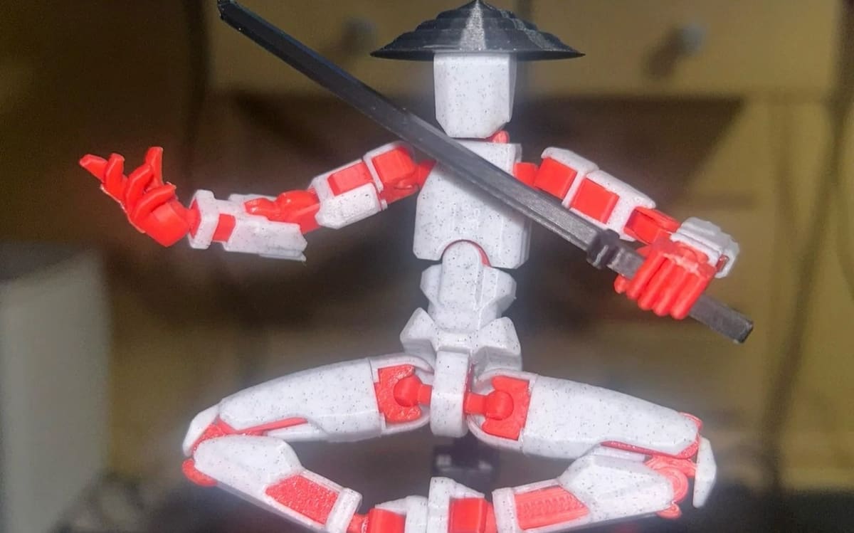 Elegoo marble PLA used as armor is quite the sight