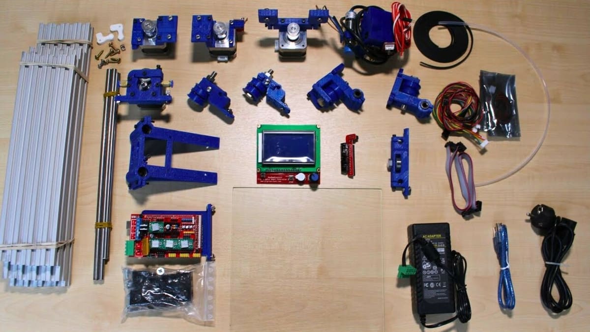 A 3D printer is made of quite a few parts