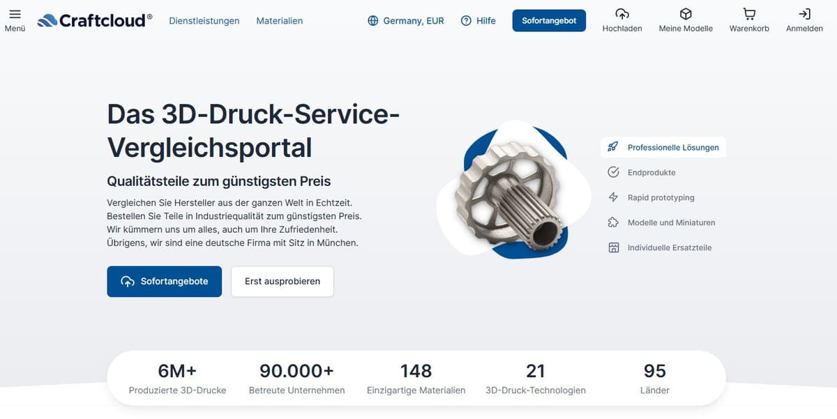 Bild von Die besten 3D-Druck-Services / 3D-Drucke online bestellen: Craftcloud