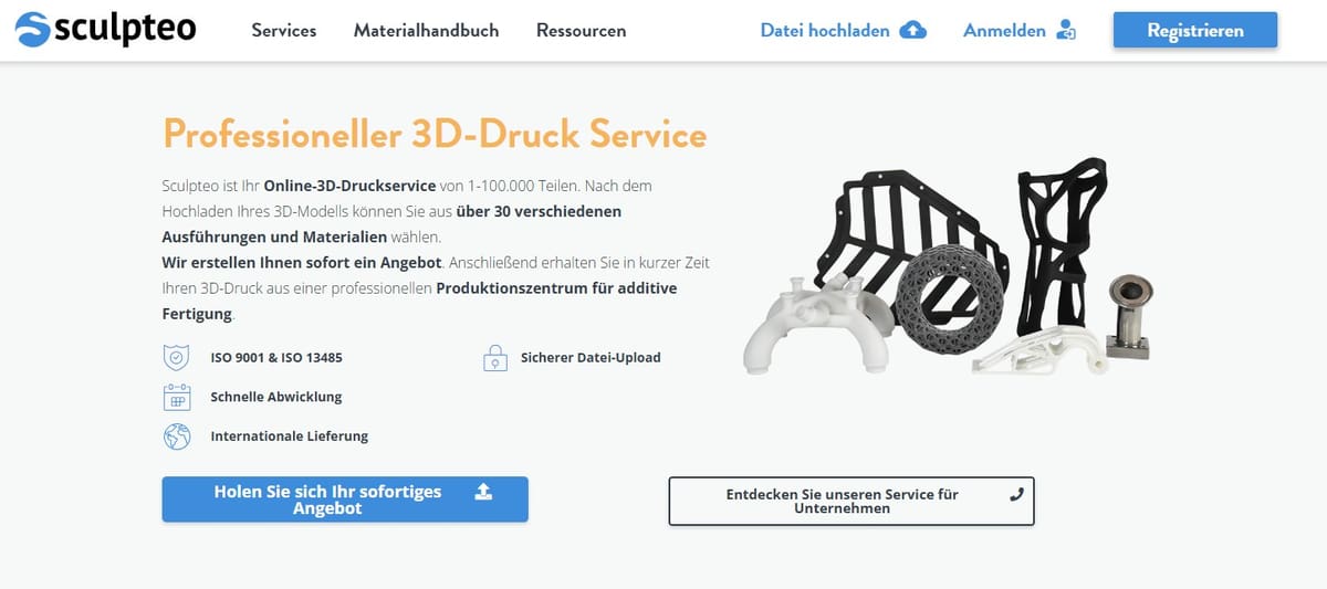 Bild von Die besten 3D-Druck-Services / 3D-Drucke online bestellen: Sculpteo