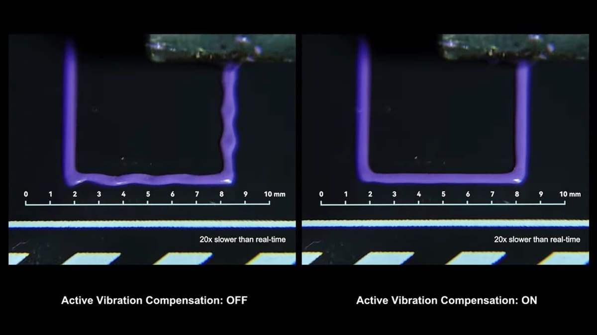 Bambu Lab's equivalent to input shaping is calibrated automatically using an onboard accelerometer