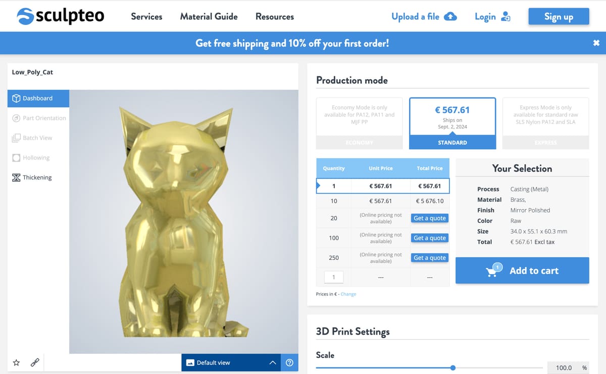 Image of Quick Start Guide to Brass 3D Printing: Get Brass 3D Printed at a Print Service