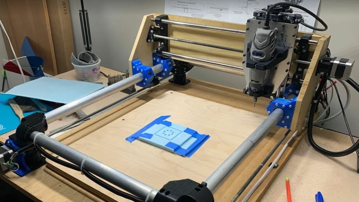 A CNC machine made with old parts