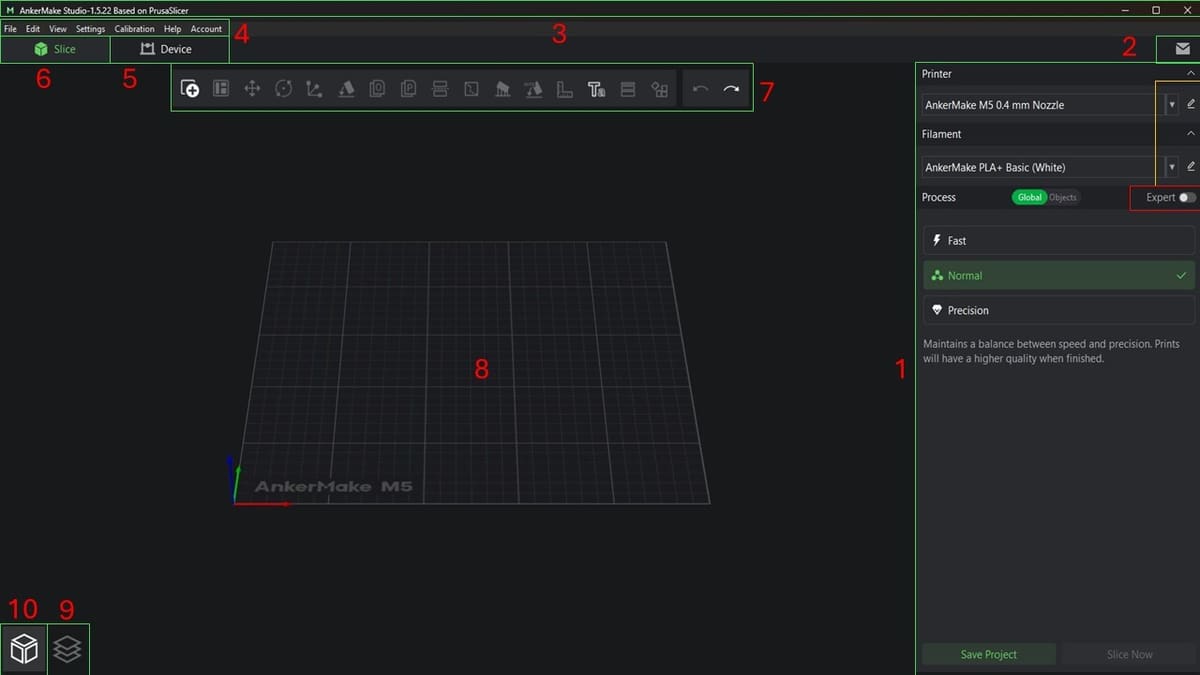 A look at the user interface of AnkerMake Studio