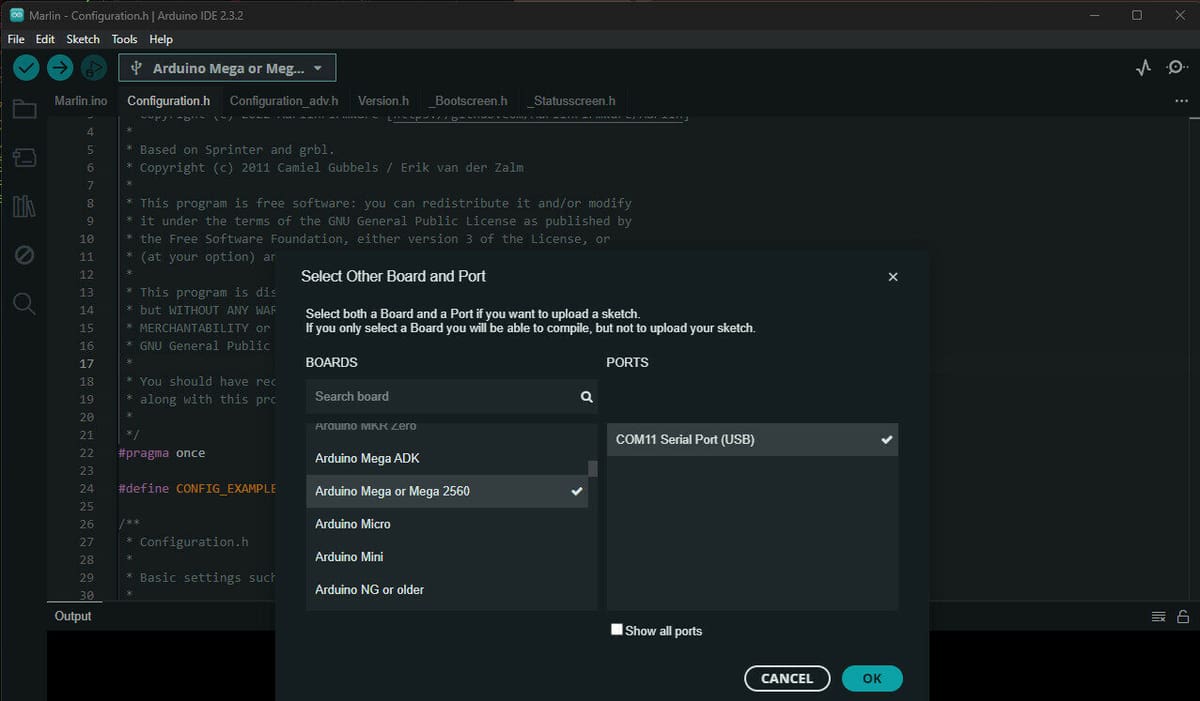 The Arduino IDE provides an easy interface to interact with and execute commands