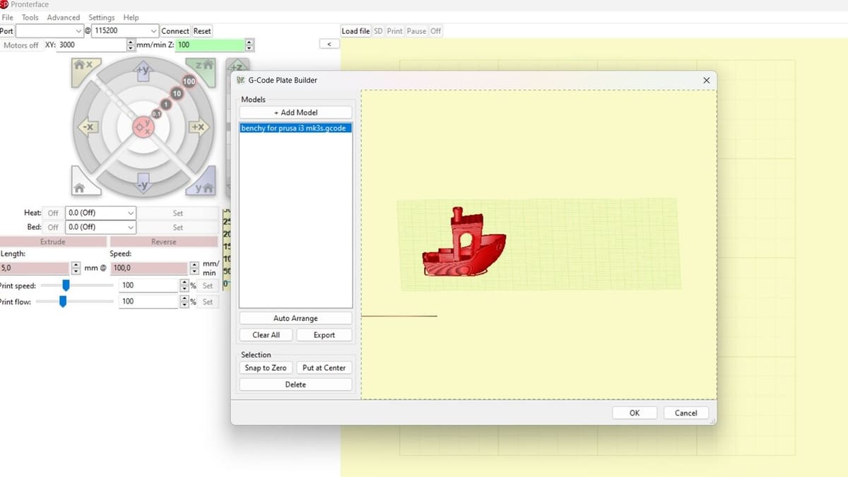 Making use of Pronterface's various features