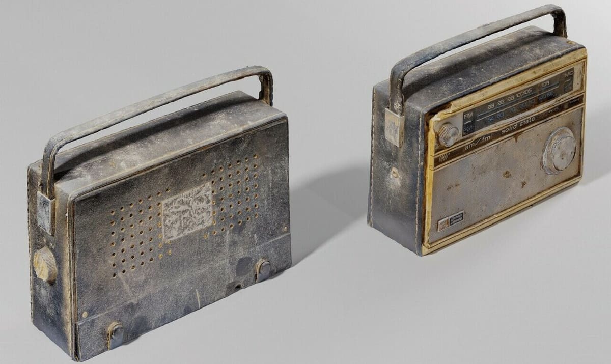 A 3D scan of a radio taken using an iPhone