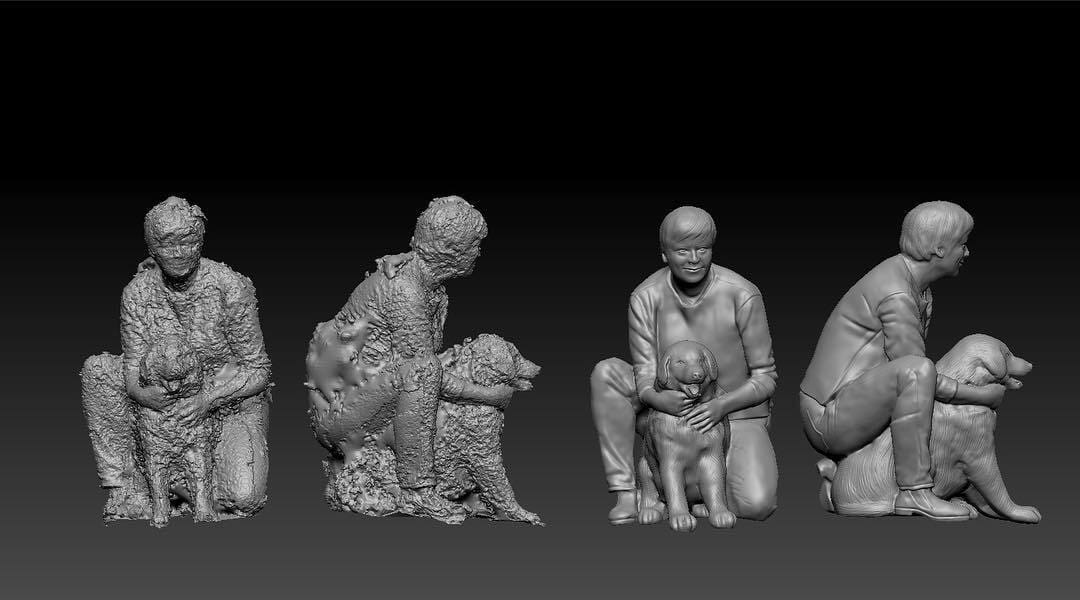 Scan artefacts present in a 3D scan