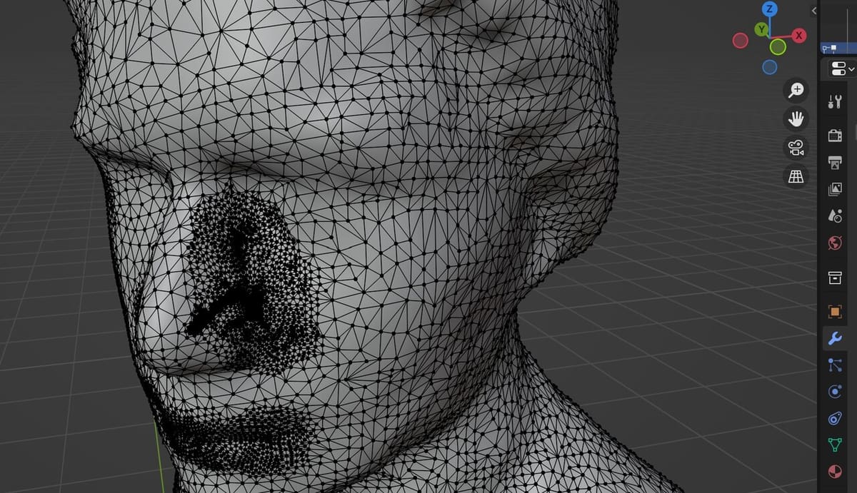 The mesh vertices and edges can be viewed in Blender upon import