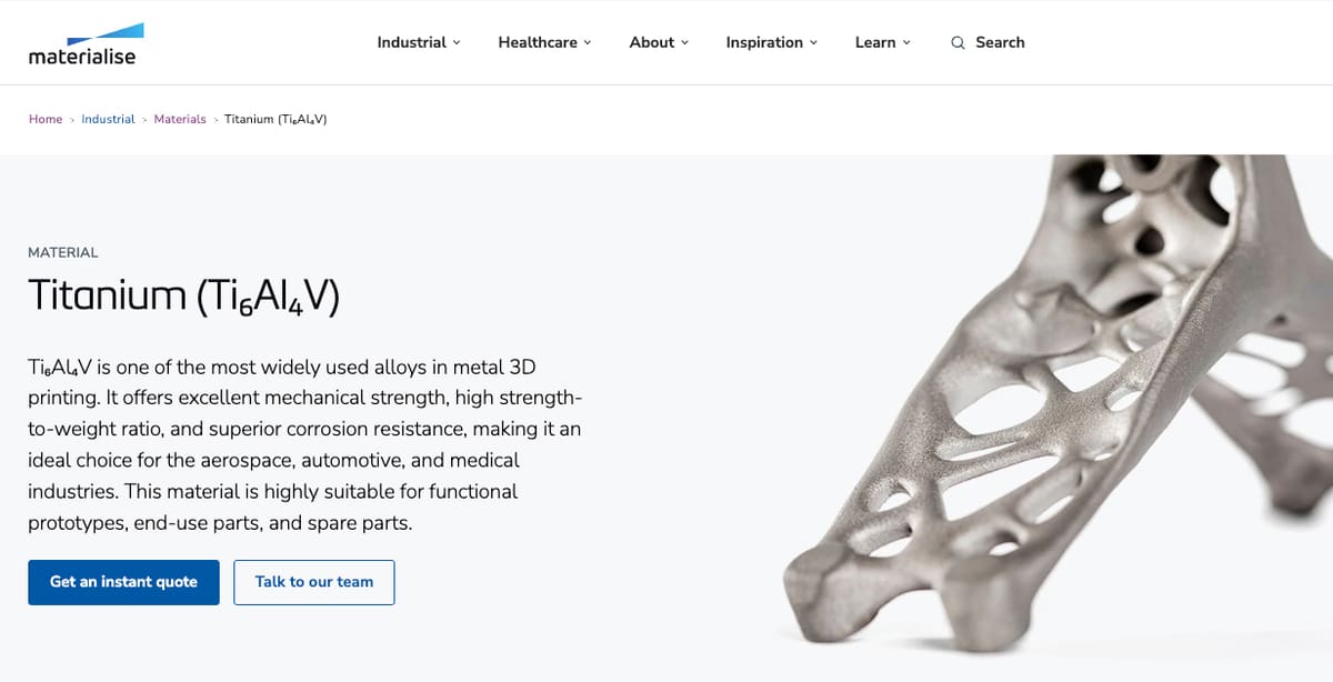 Image of Titanium 3D Printing Services: Materialise OnSite