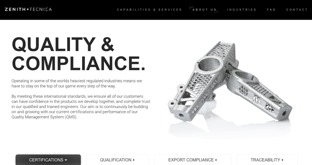 Image of Titanium 3D Printing Services: Zenith Tecnica