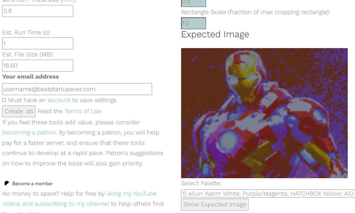 With a few clicks, you will obtain a set of STL files from a colorful image
