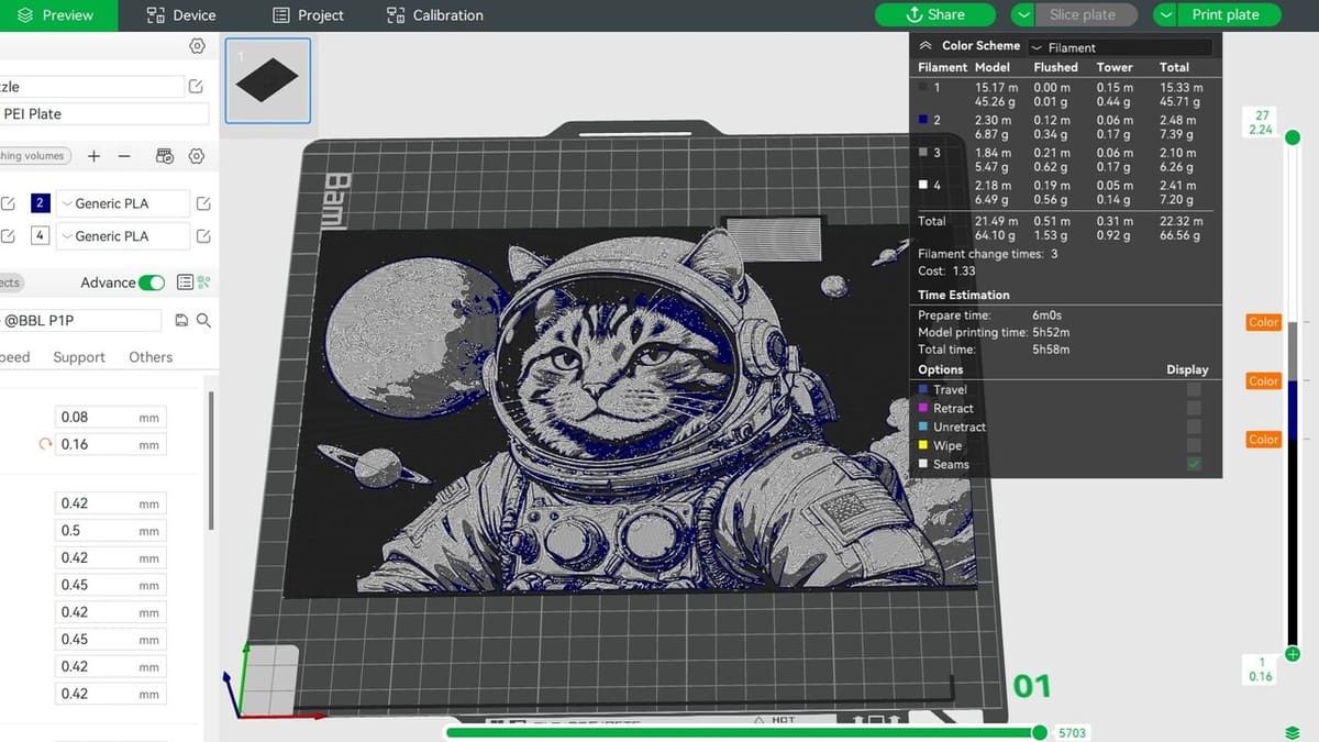 This adventurous cat won't quite look like this when printed