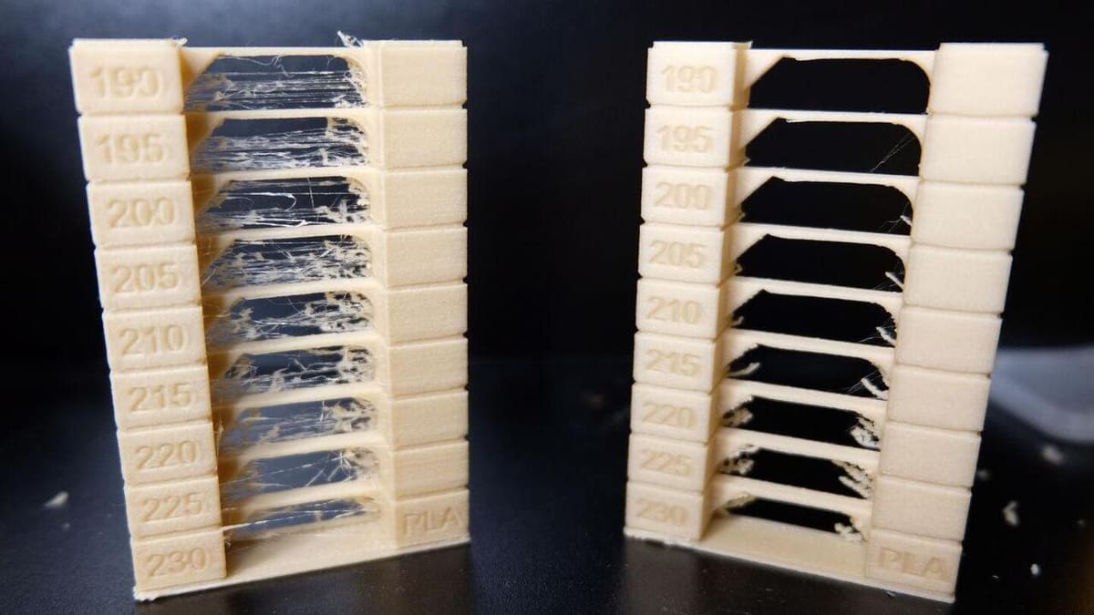 Dry PLA (right) really does make a difference in print quality