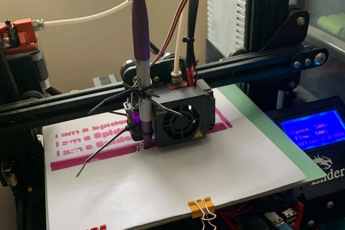 I temporarily turned my Ender 3 into a 2D dot-matrix printer