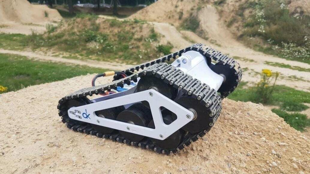 This impressive design was modeled after a WWII tank
