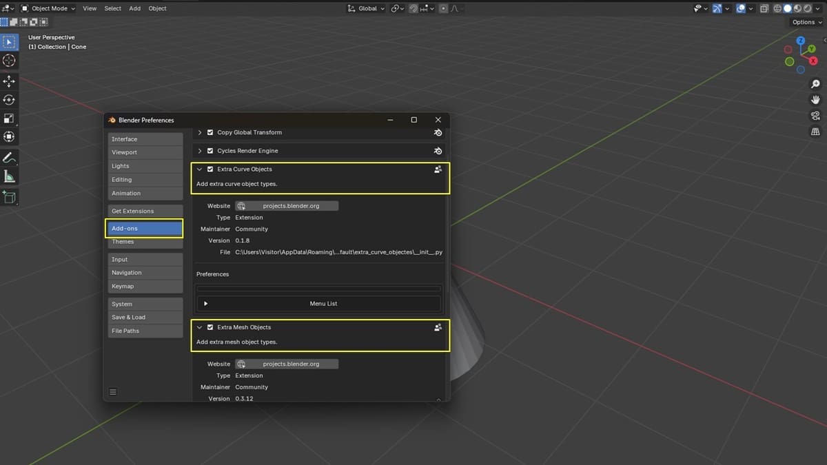 Installing the add-on locally