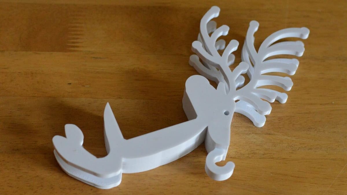 This reindeer stocking holder is the perfect functional print