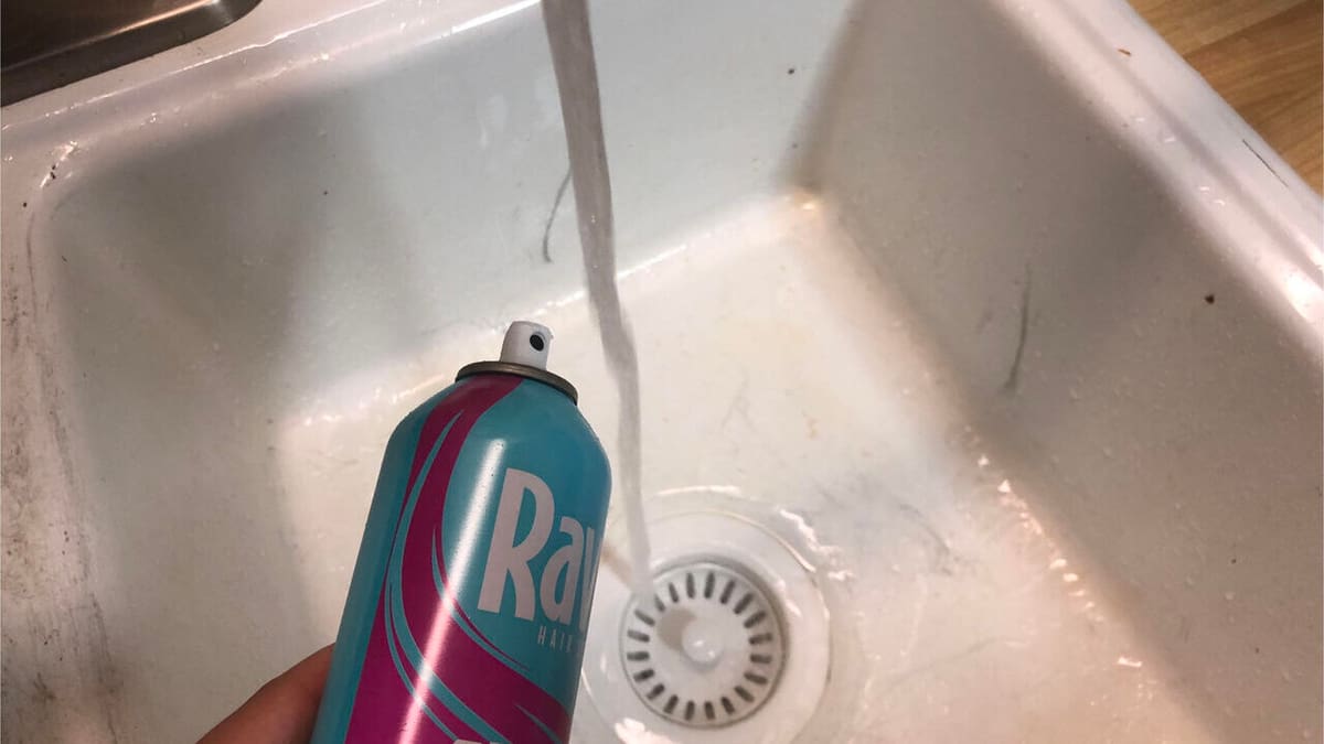 A sticky hairspray may need to be rinsed occasionally to unclog the nozzle