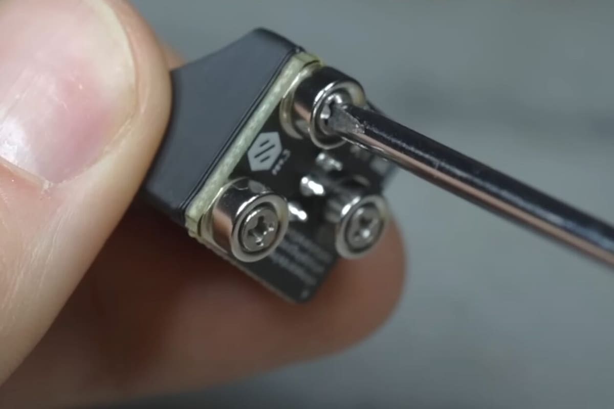 Screws are used to securely install magnets