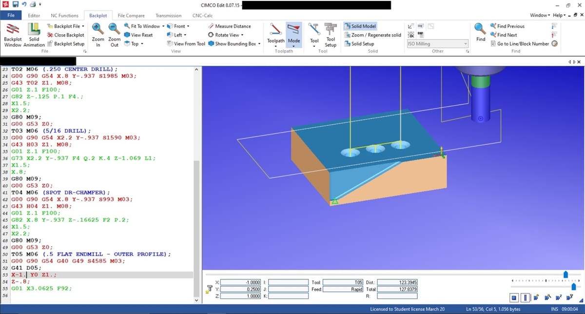 G-code allows us to convey our design to the CNC machine in a way it understands
