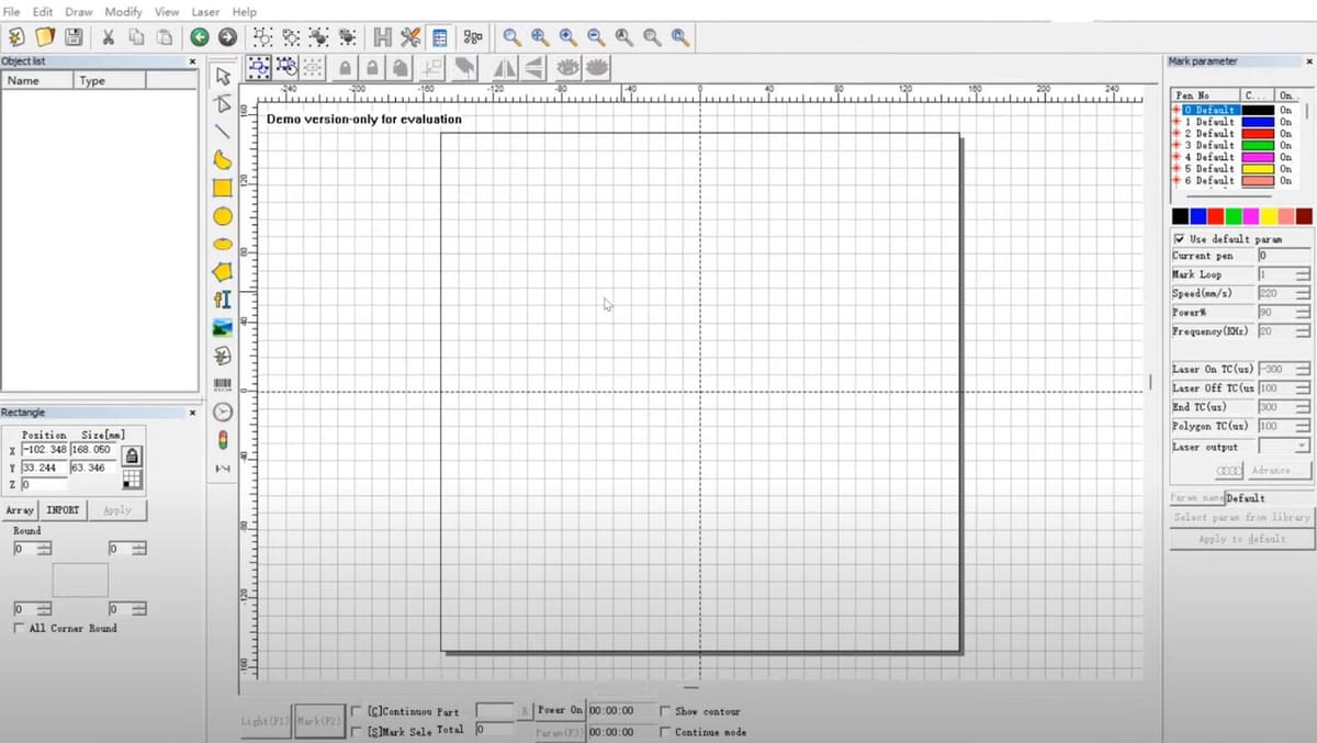 EZCAD's UI might be a bit outdated, but it's easy to get started with