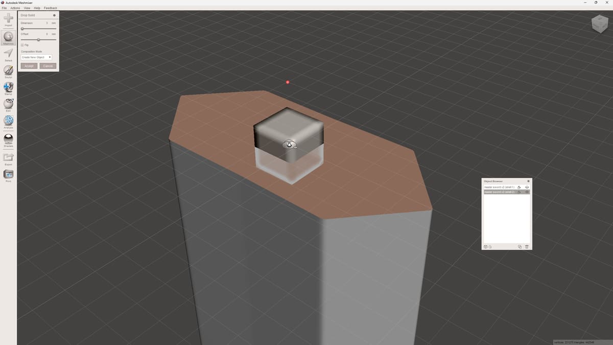 Make sure your locator pin is a created as a separate mesh