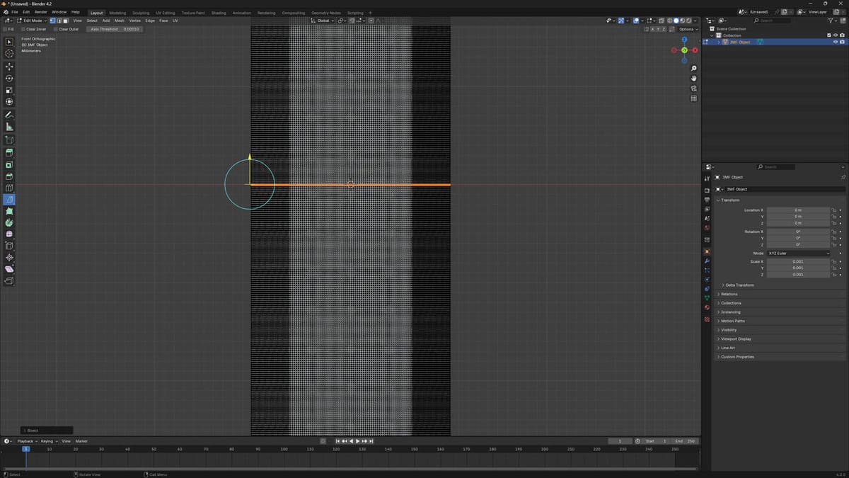 A zoomed in view will help you get a clean cut line