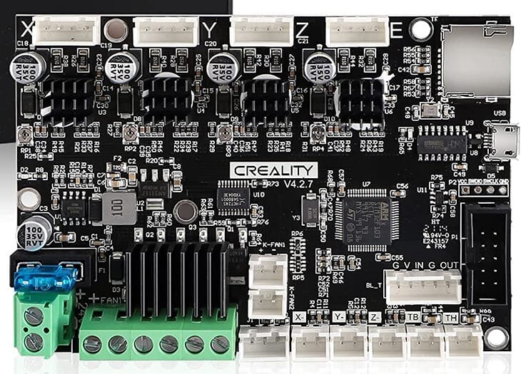 Creality's V4.2.7 mainboard comes outfitted with TMC2225s