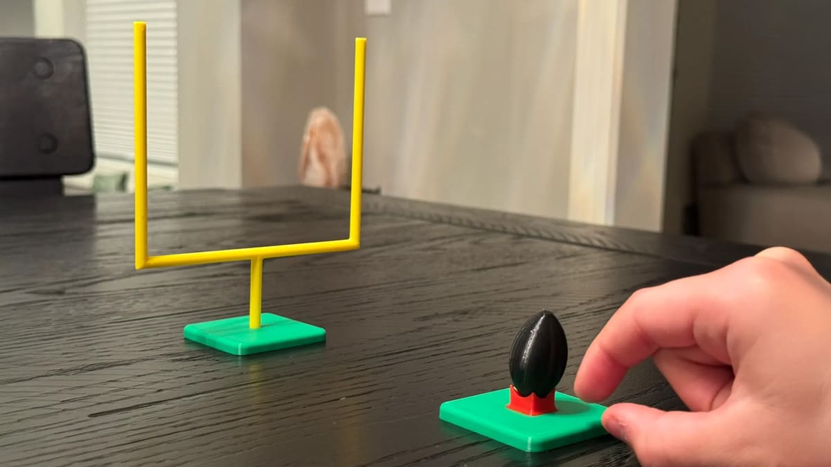 Image of Daily Advent Toy 3D Prints: Table Top Football Field Goal