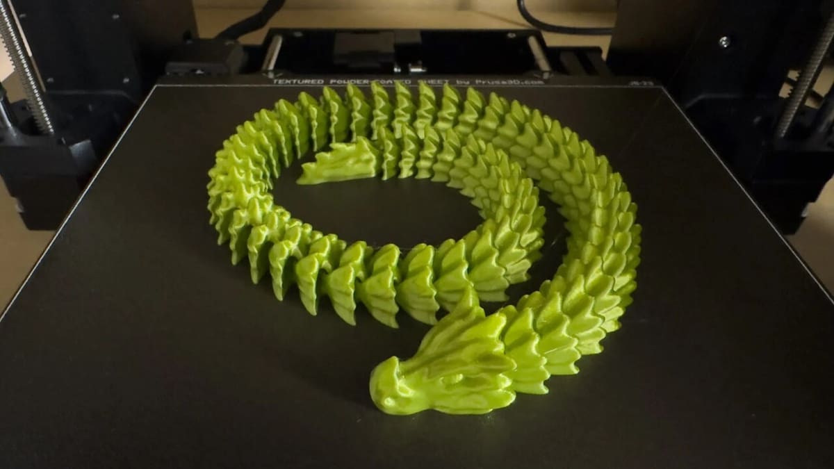 A stunning articulated bone dragon in Prusament PLA