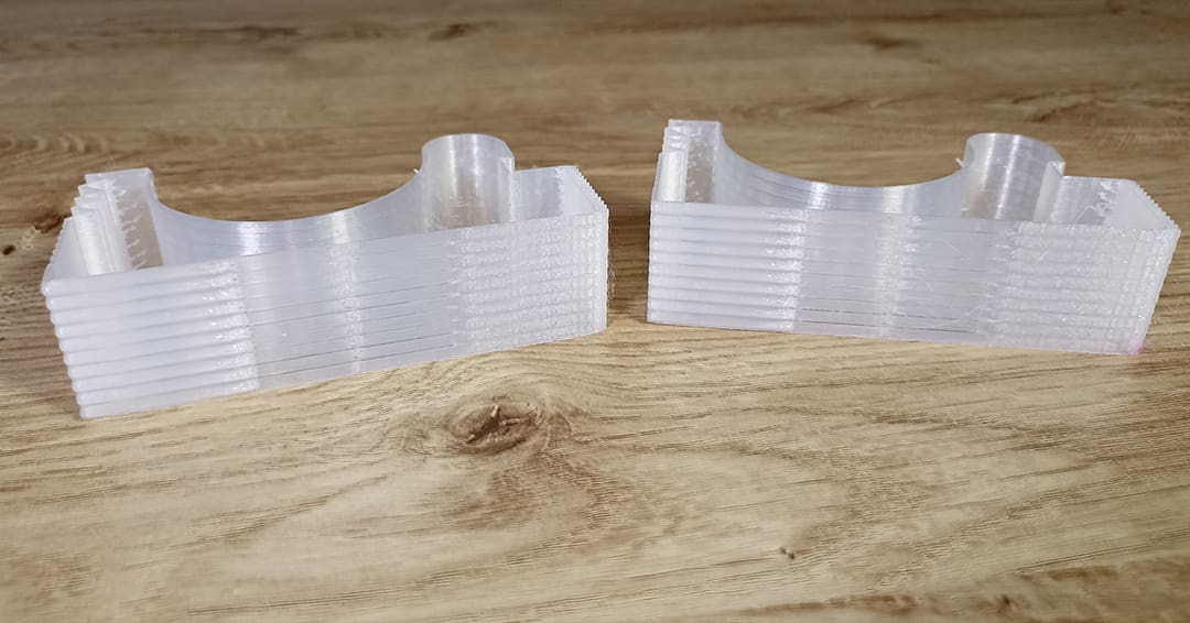 A higher temperature (240 °C, right) can keep things consistent