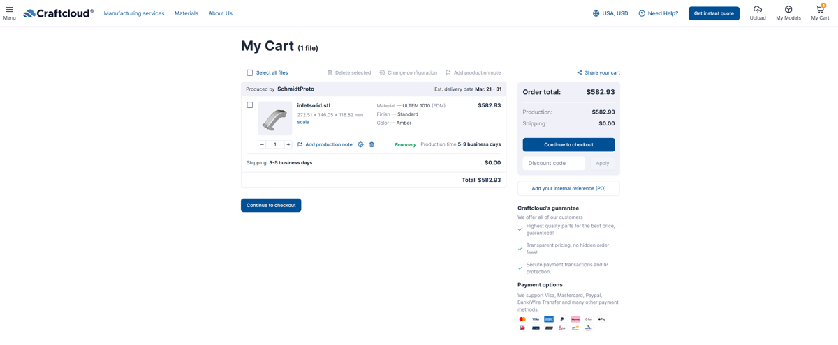 Image of Ultem 3D Printing Services We Recommend: Craftcloud