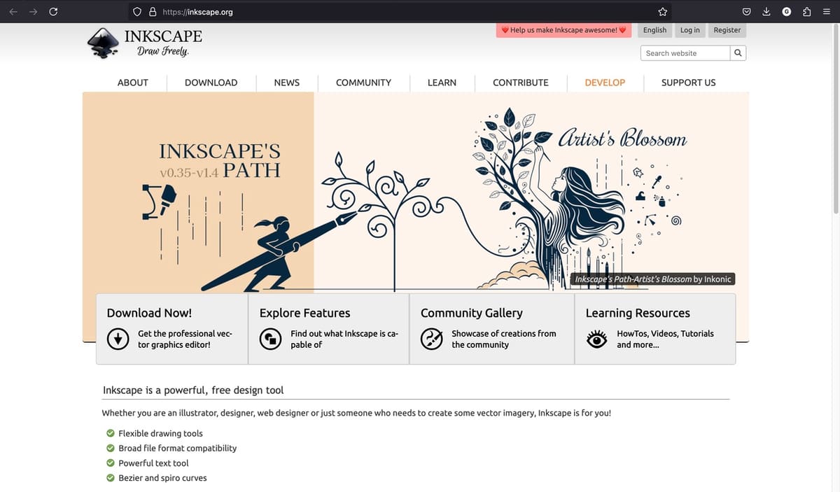 Inkscape is a worthy resource to have in your toolbox