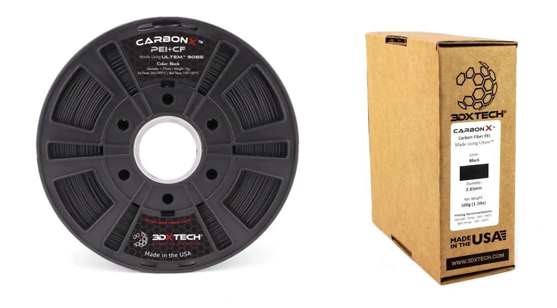 Image of Ultem (PEI) Filament Buyer’s Guide: 3DXTech CarbonX PEI 9085+CF