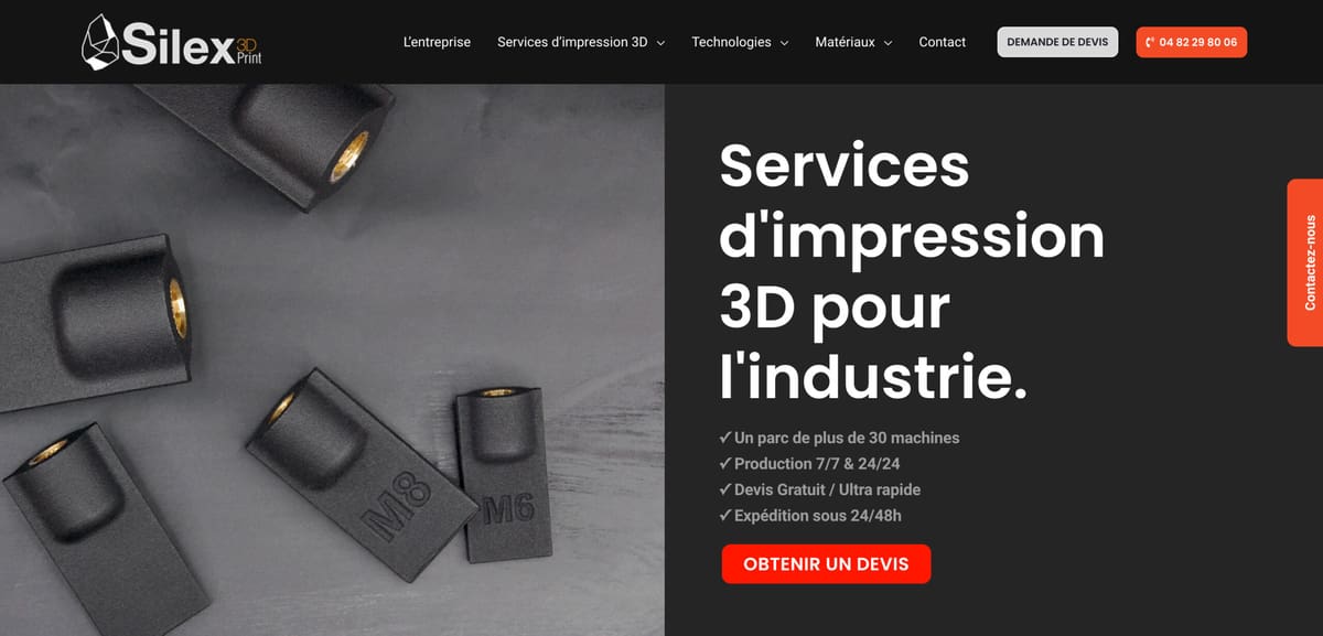 Photo de Service d’impression 3D en ligne français: Silex3D Print