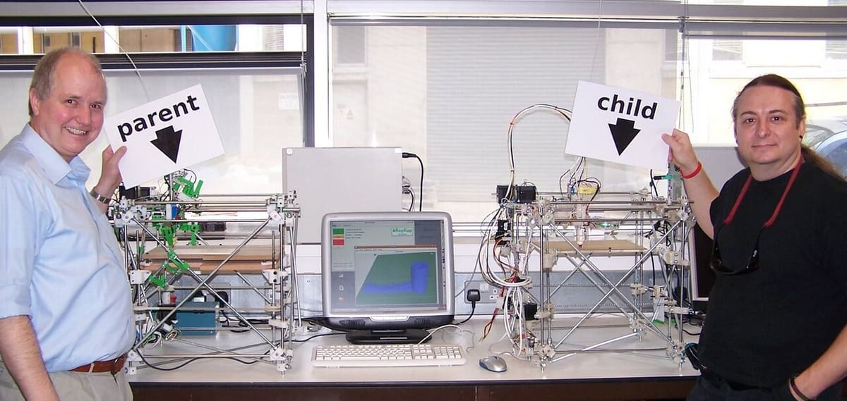 A RepRap Darwin with its first 