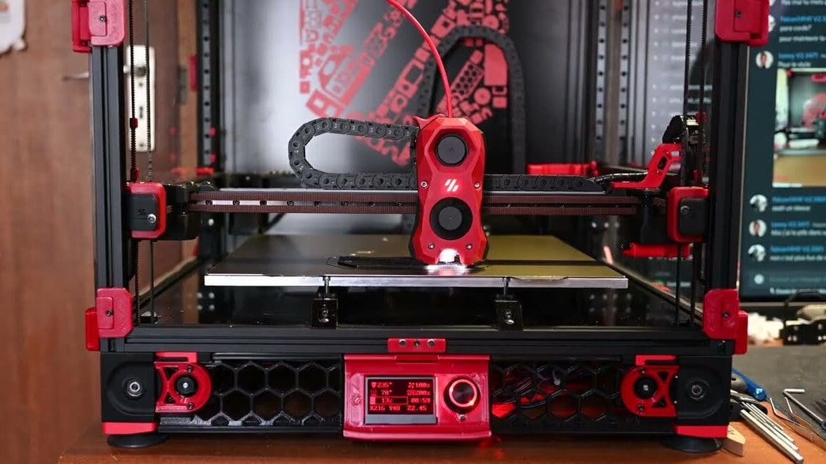 The Voron 2.4 is Voron Design's flagship printer, with a unique flying quad-Z gantry