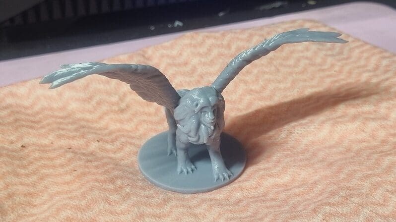 Our miniature after washing, but before curing