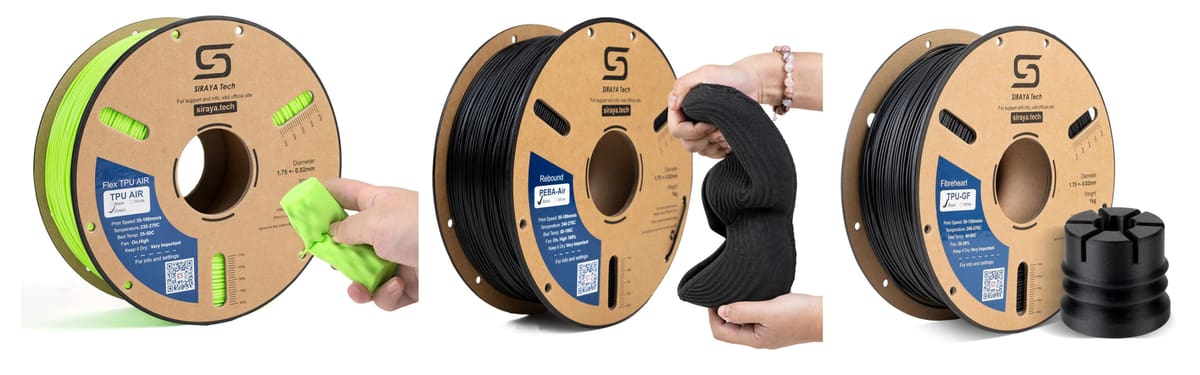 Image of Best TPU Filaments / Best Flexible Filaments: Siraya Tech