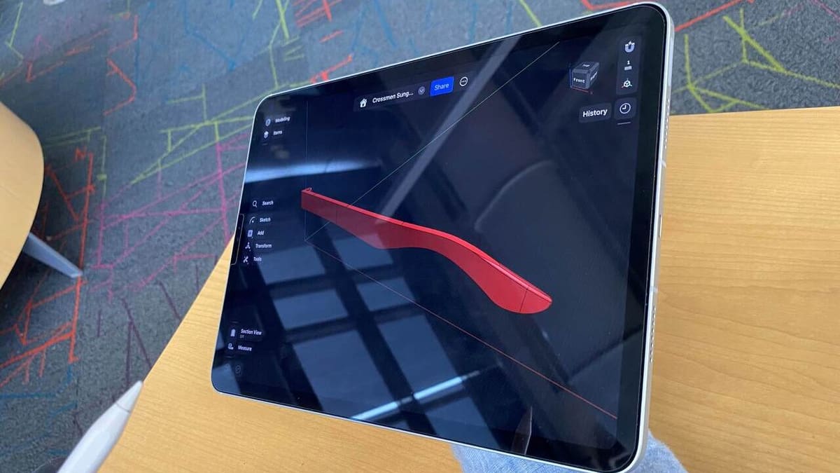 The author enjoys iPad CAD at a couch in his University's Design Studio