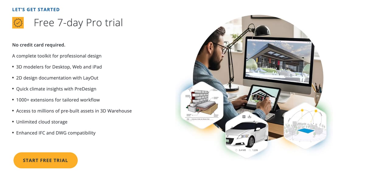 Image of SketchUp Free Download: Full Pro Version - Free 7-Day Trial