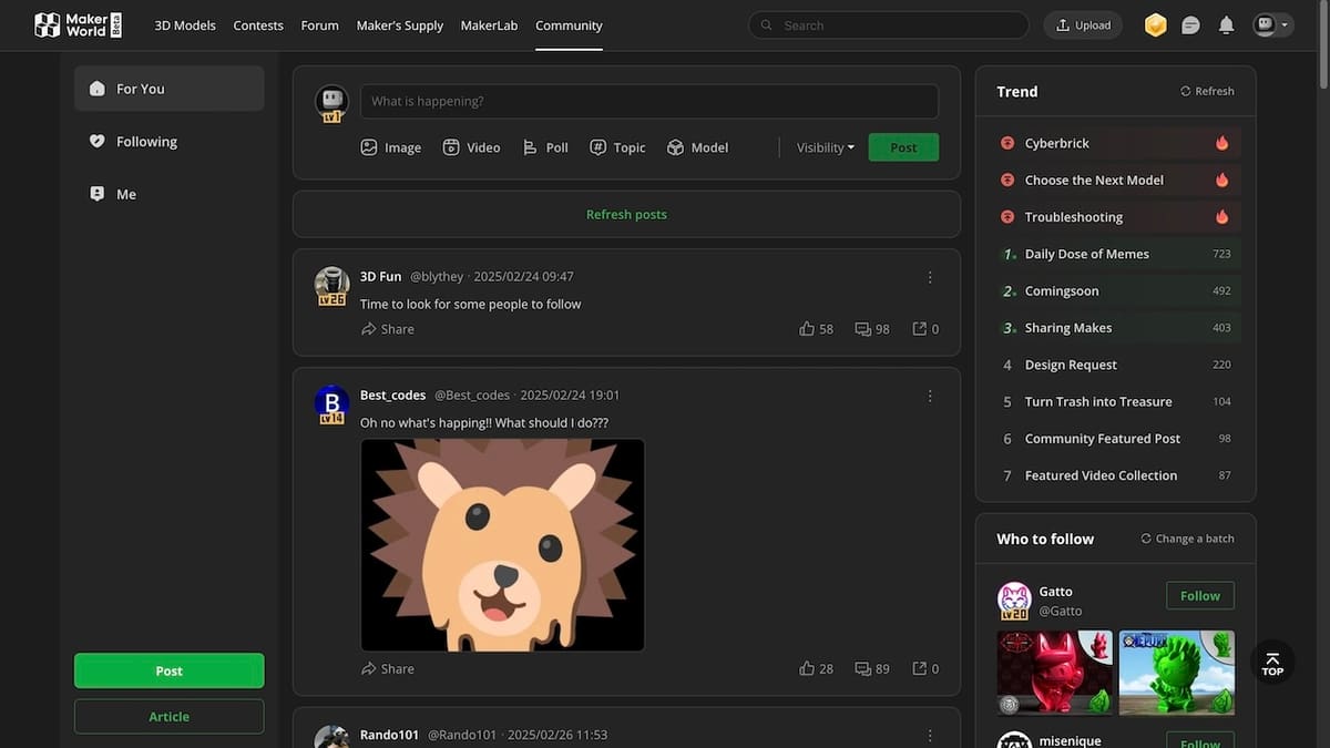Engage by design requests from the Community