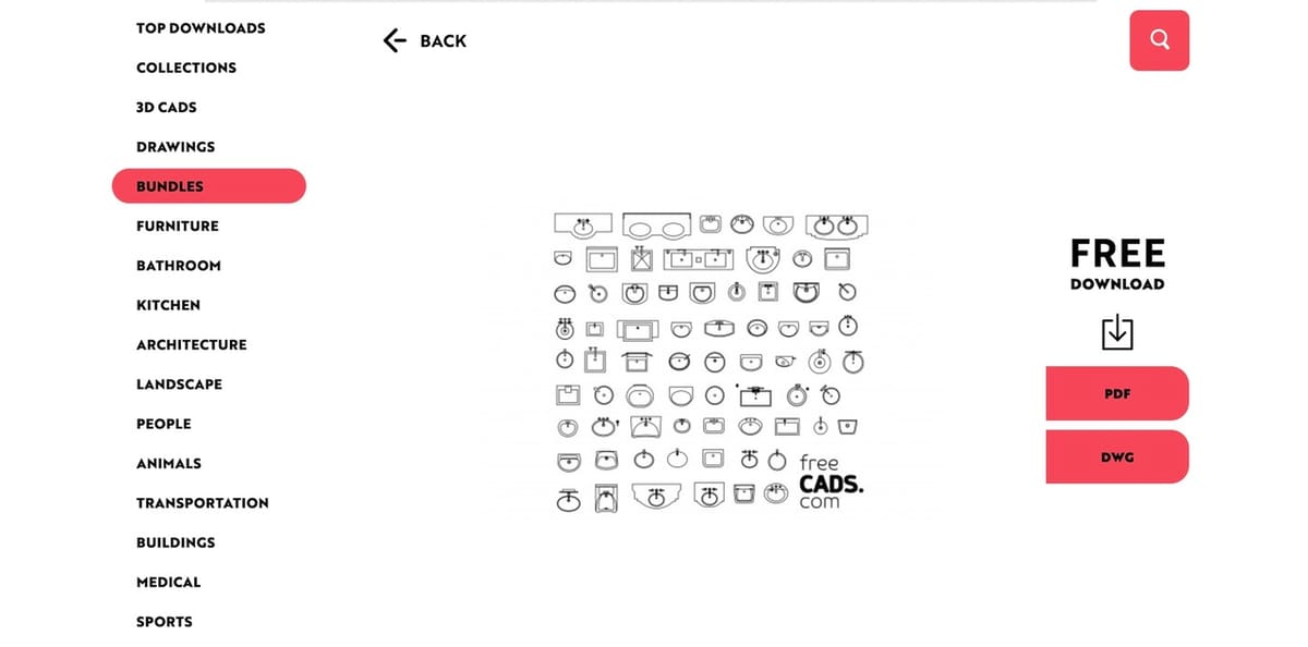 On Freecads, find individual files, as well as bundles