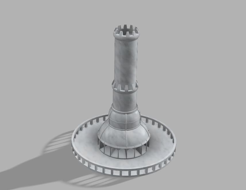 Image of The Elder Scrolls IV: Oblivion 3D Prints: White-Gold Dice Tower