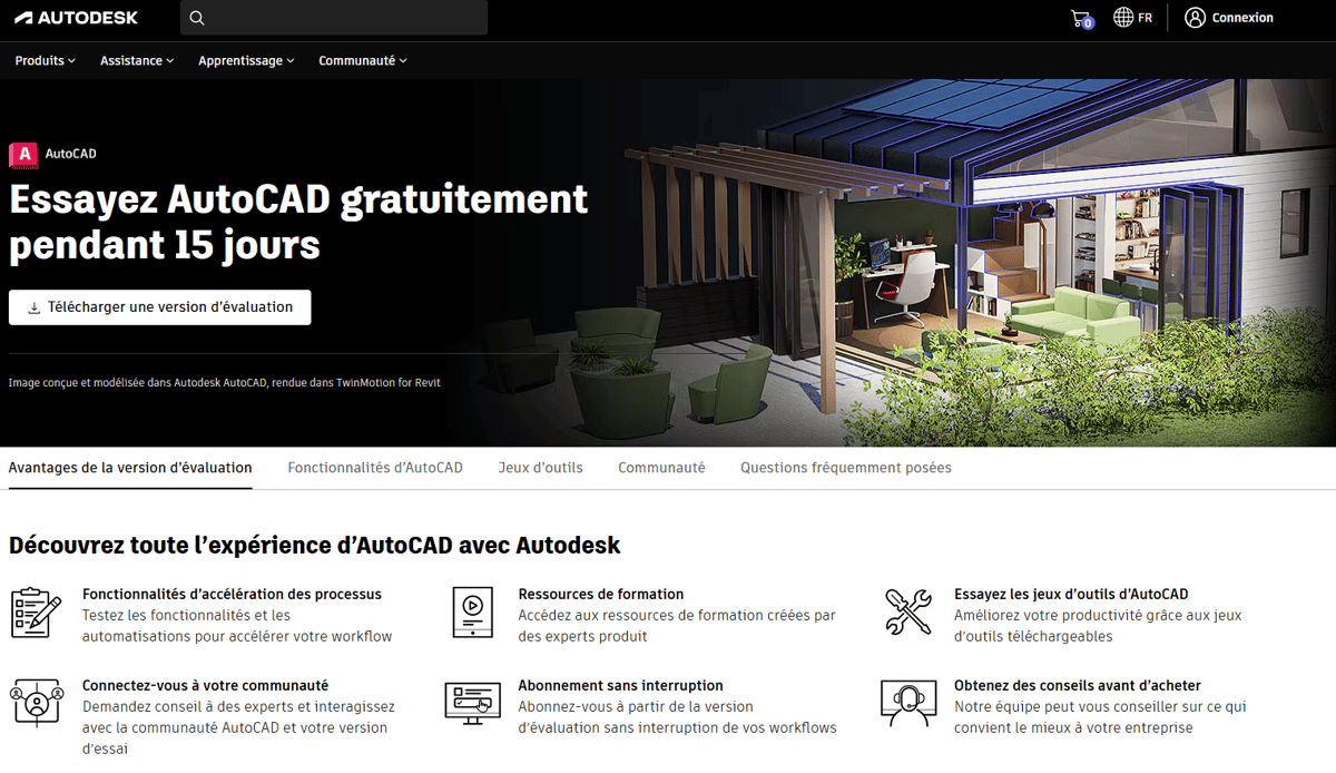 Photo de AutoCAD&nbsp;2027 gratuit : télécharger la version complète: Version complète - Essai gratuit de 15&nbsp;jours